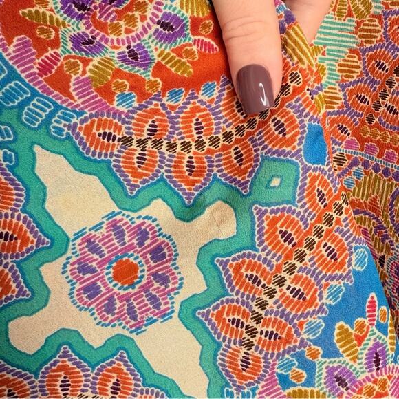 Gimmicks BKE Button Top Paisley Oversized Lightweight Boho Hippie Colorful sz XL - Picture 3 of 8